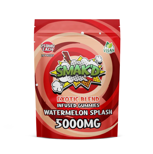 watermelon splash delta 8 thc infused gummies - 5000 MG