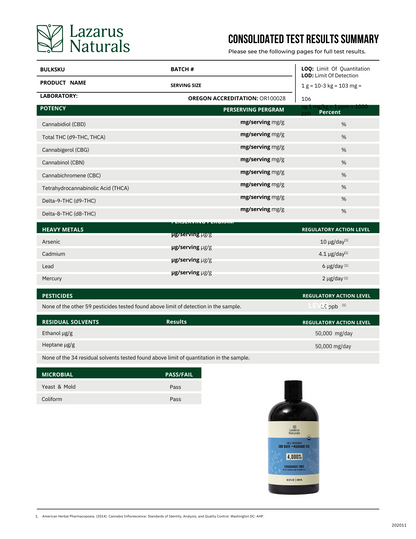 Lazarus Naturals CBD Body + Massage Oil - Full Spectrum 62.5ml (500mg CBD)