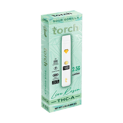 Torch THC-A Live Rosin Disposable | 2.5g - with the goodness of Sour Gorilla flavor.