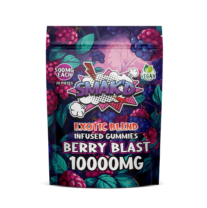berry blast delta 8 thc infused gummies - 10000 MG