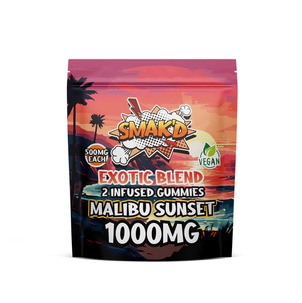 malibu sunset fruit punch delta 8 thc infused gummies - 1000 MG