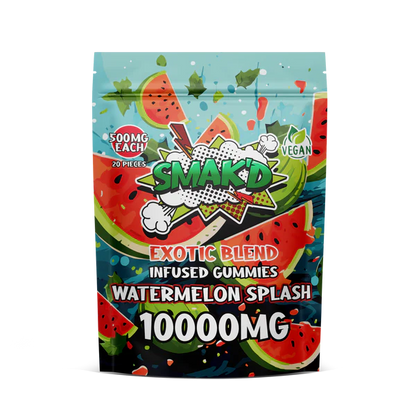 watermelon splash delta 8 thc infused gummies - 10000 MG
