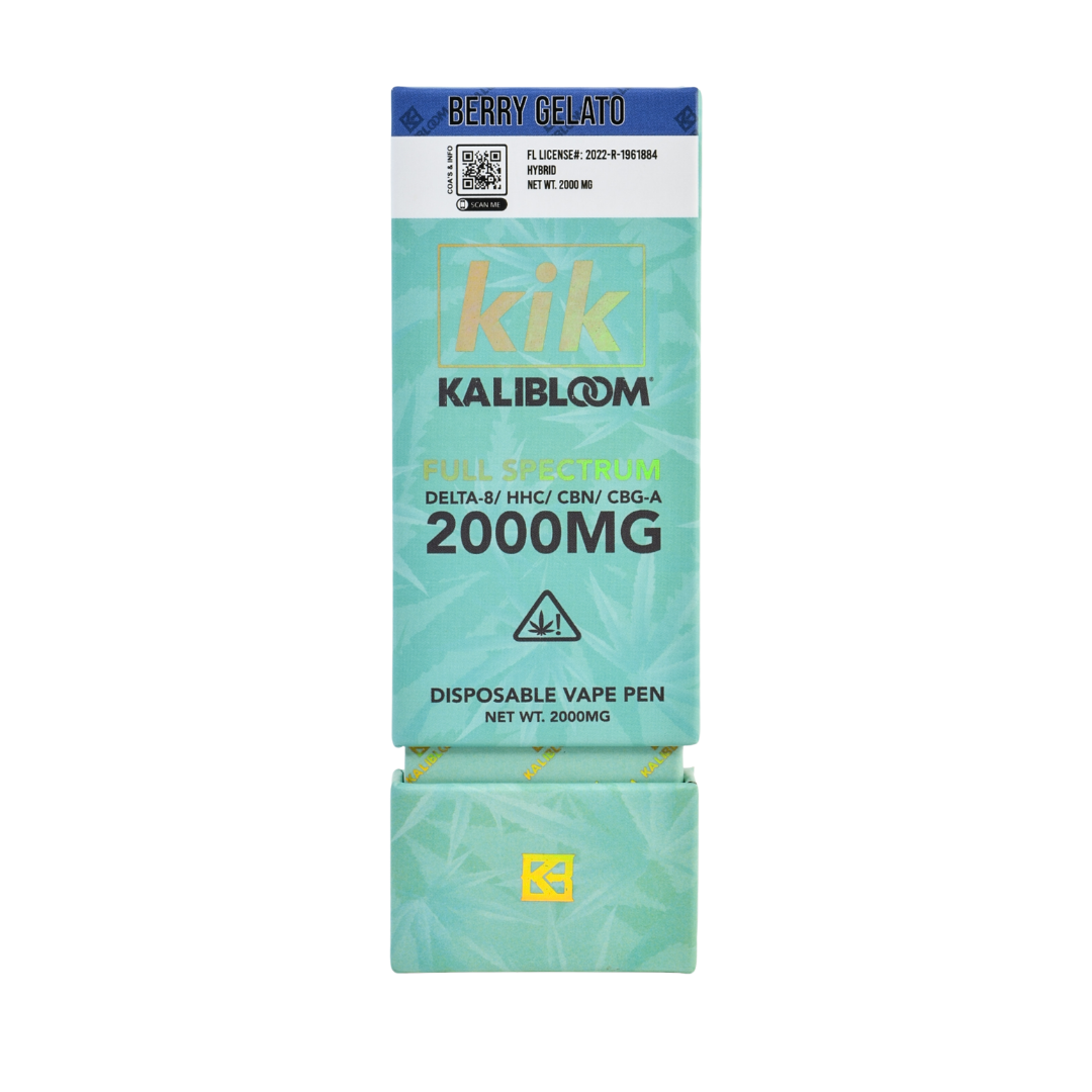 Kalibloom 2000mg D8, HHC, CBN, CBG-A Disposable Vape