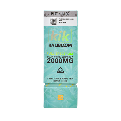 Kalibloom 2000mg D8, HHC, CBN, CBG-A Disposable Vape