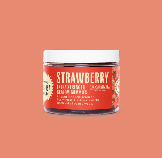 strawberry extra strength kratom gummies, made with premium kratom extract