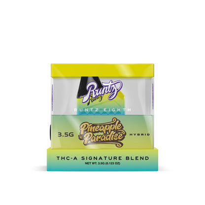 A Pineapple Paradise flavored Runtz THC-A Signature Blend disposable vape pen packet of 3.5ml