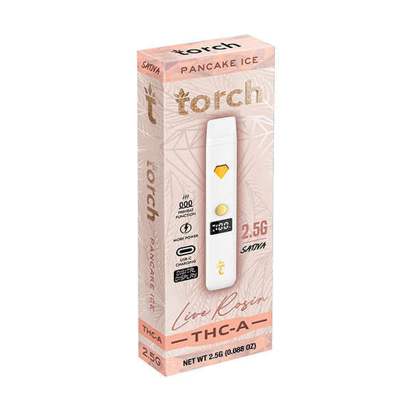 Torch THC-A Live Rosin Disposable | 2.5g - with the goodness of Pancake Ice flavor.