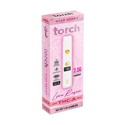 Torch THC-A Live Rosin Disposable | 2.5g - with the goodness of Star Berry flavor.