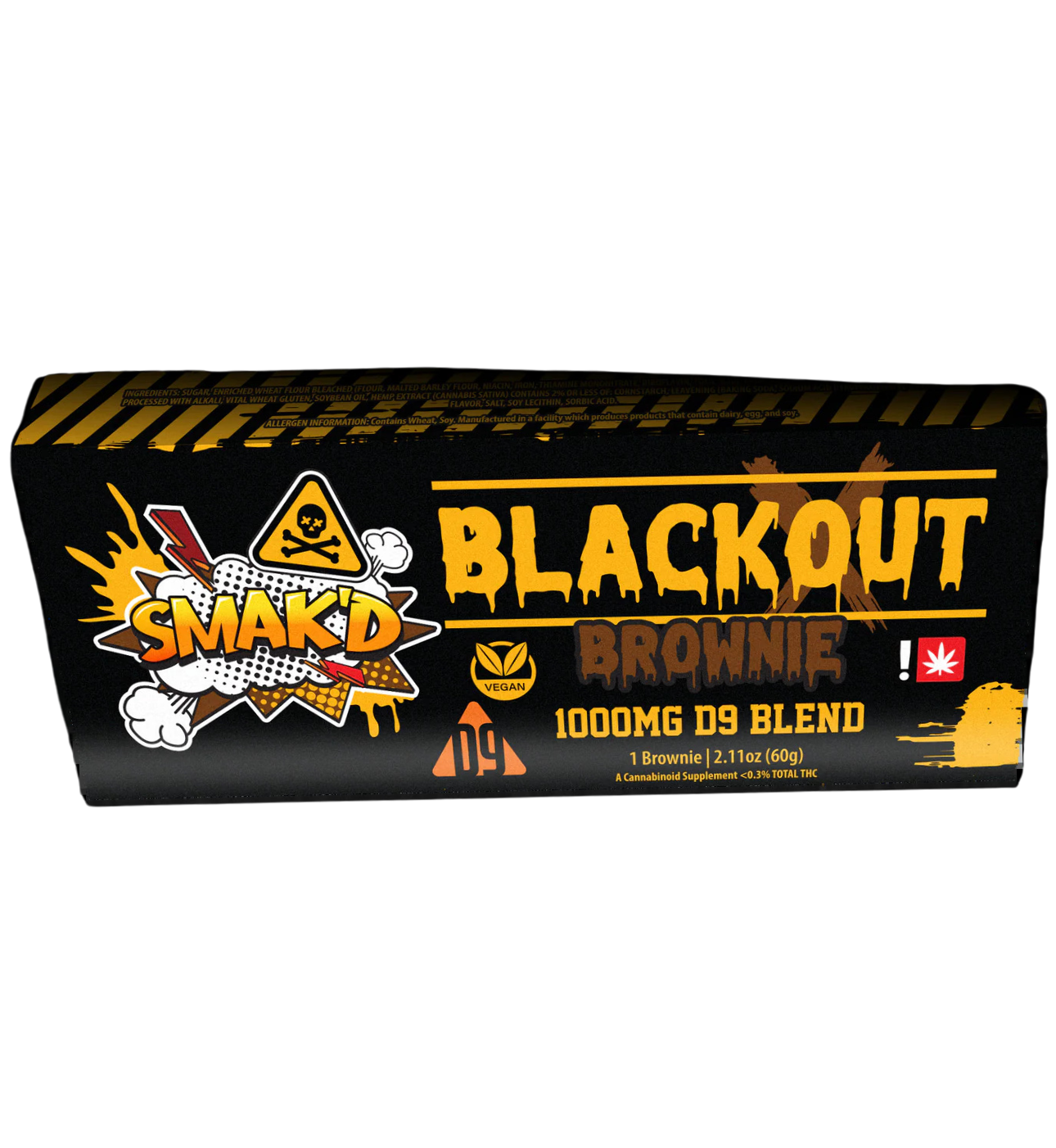 SMAK'D Blackout Brownie 1000mg D9 Blend | Vegan