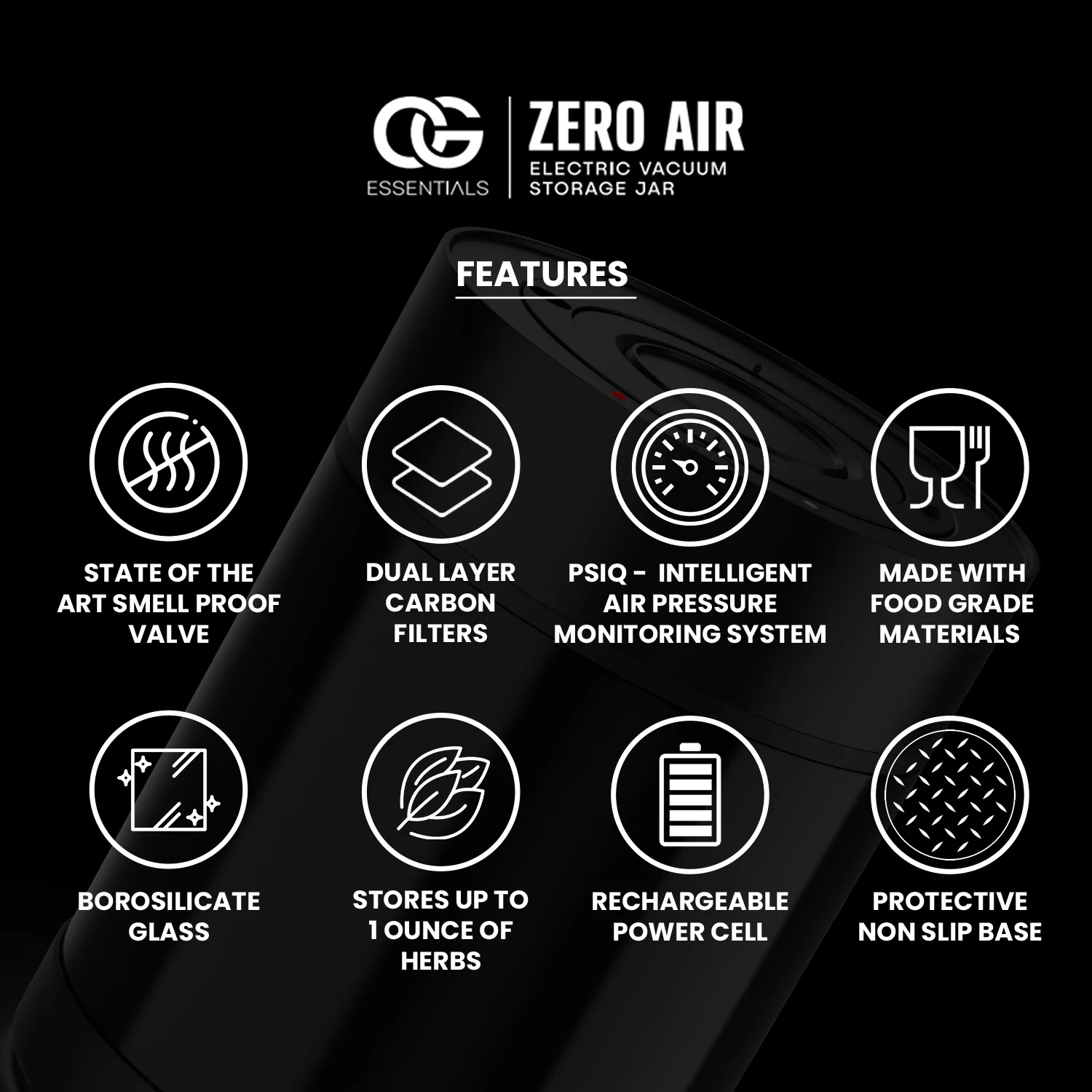 Zero Air - Electric Vacuum Stash Jar
