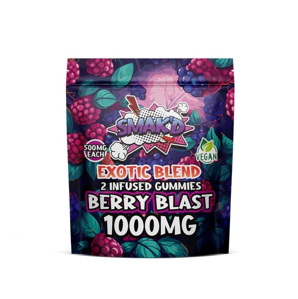 berry blast fruit punch delta 8 thc infused gummies - 1000 MG