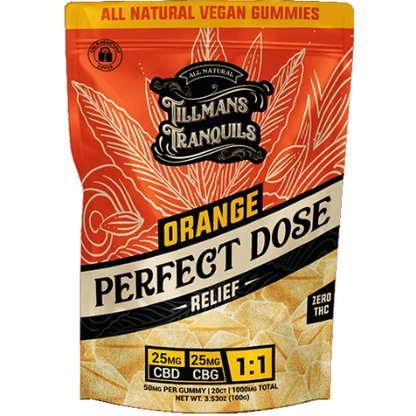 Tillman Tranquils CBD:CBG Gummies Orange