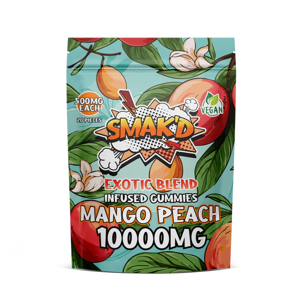 mango peach delta 8 thc infused gummies - 10000 MG