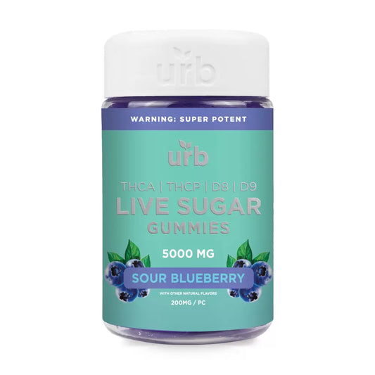 THCA Live Sugar Gummies 5000MG - Sour Blueberry | Urb