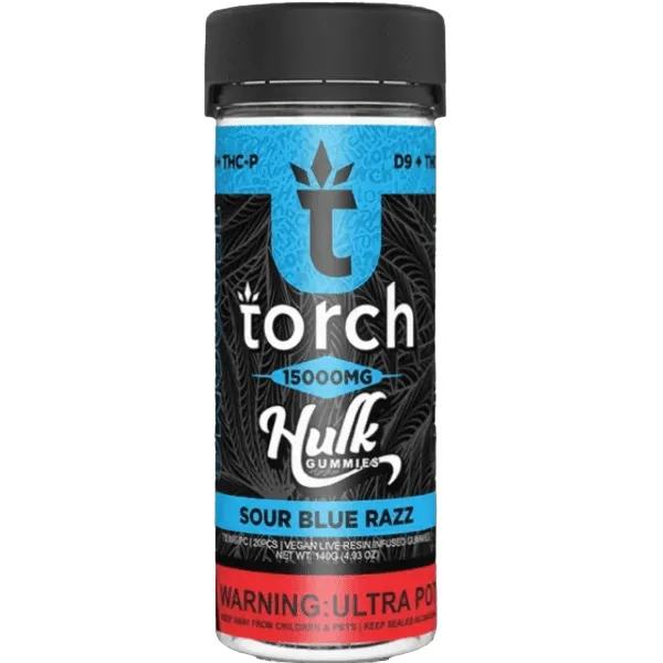 Buy Torch Live Resin D9 + THCP Hulk Gummies 15000mg Online