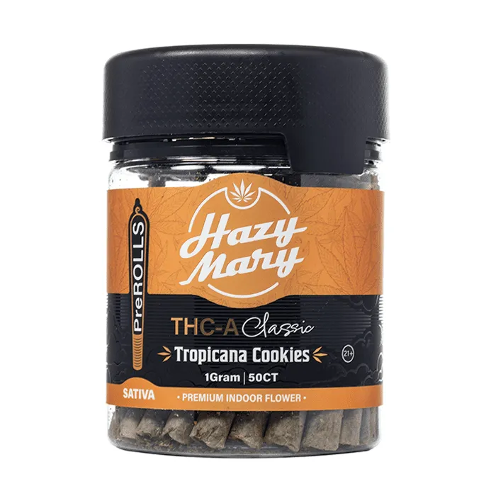 Hazy Mary THCA Classic Pre Rolls 50G Tropicana Cookies Sativa Hazy Mary THCA Classic Pre Rolls 50G Tropicana Cookies Sativa