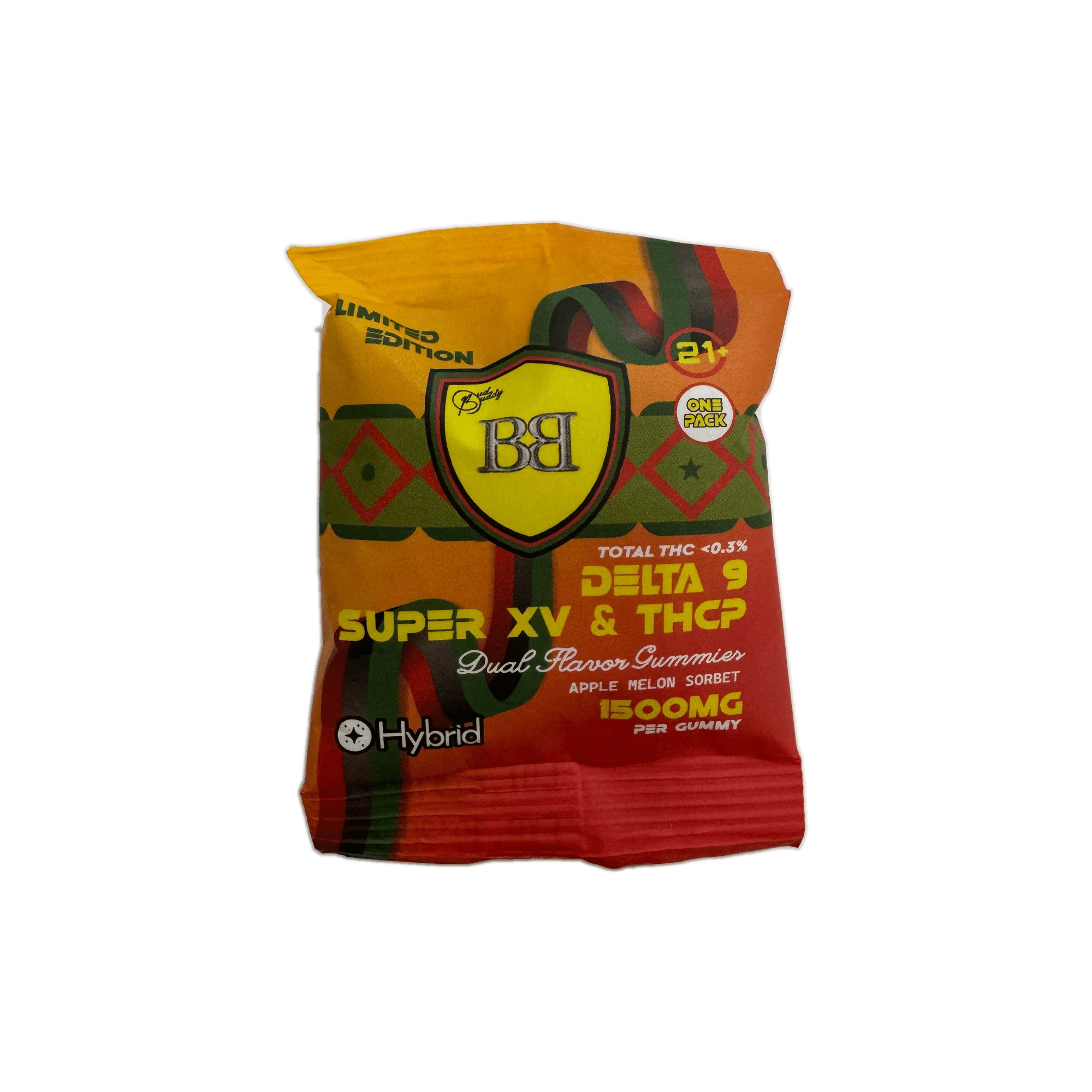 Bud Buddy Super XV D9 THCP Gummies Dual Flavor 1500mg 1ct