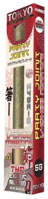 Tokyo THC Party Joint 5g Lychee Martini THC Exotic Blend Preroll