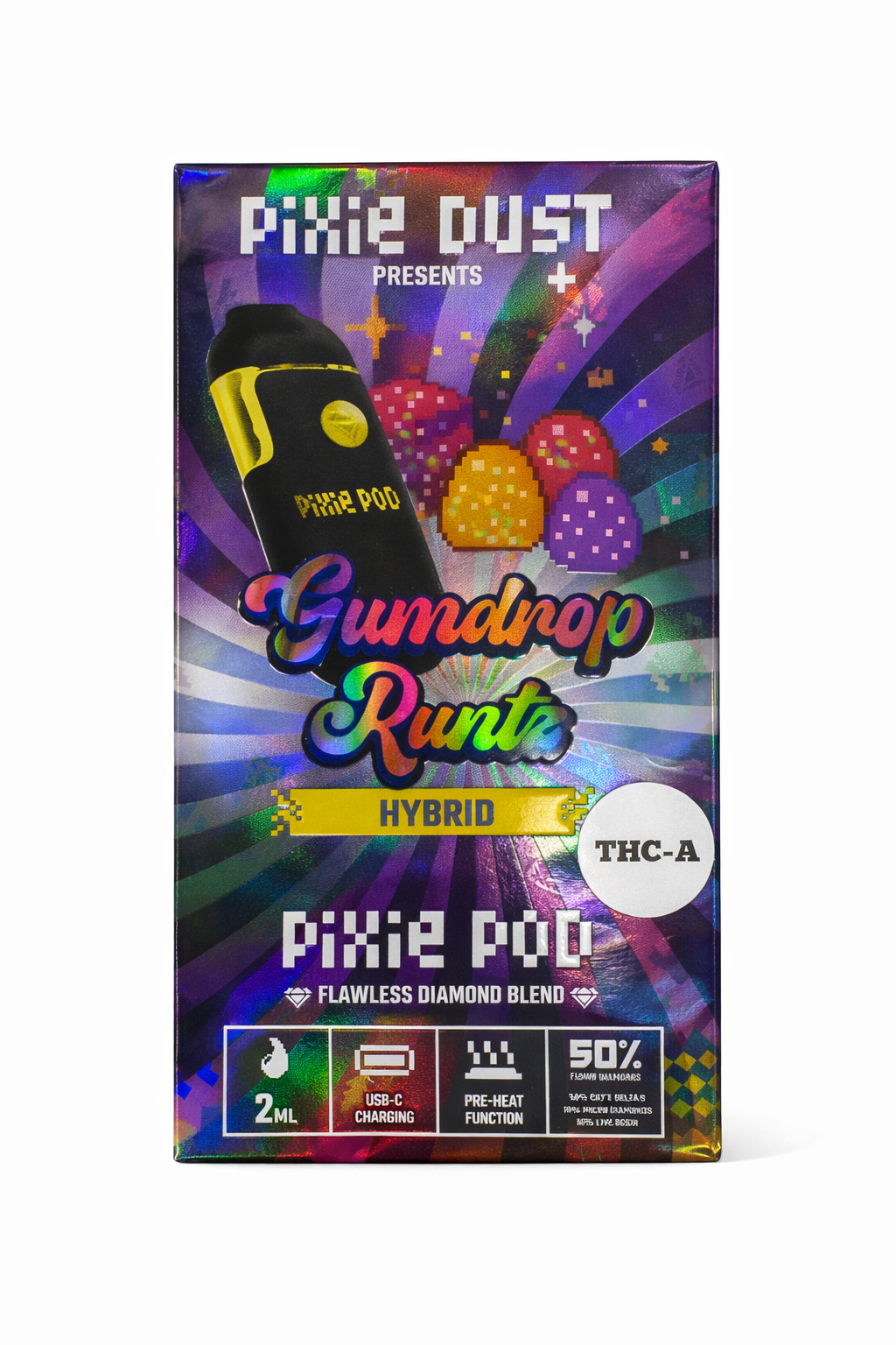 Pixie Pods Flawless Diamond Blend THCA 2G Disposable Vape
