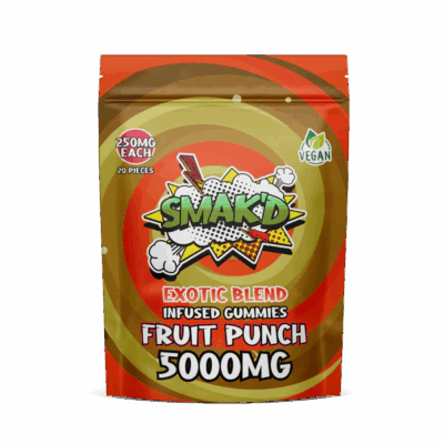fruit punch delta 8 thc infused gummies - 5000 MG
