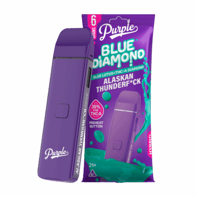 Purple Organics Blue Diamond Disposable THCA - 6 Grams - Alaskan Thunderf*ck (Sativa)