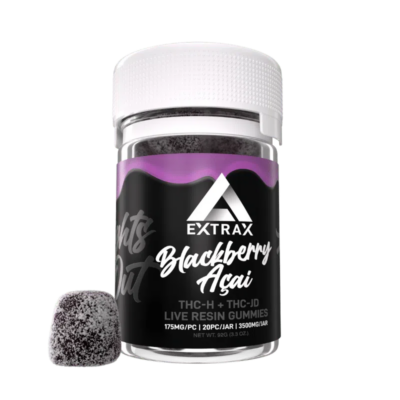 Delta Extrax 3500mg Lights out Blend Gummies - Blackberry Açaí