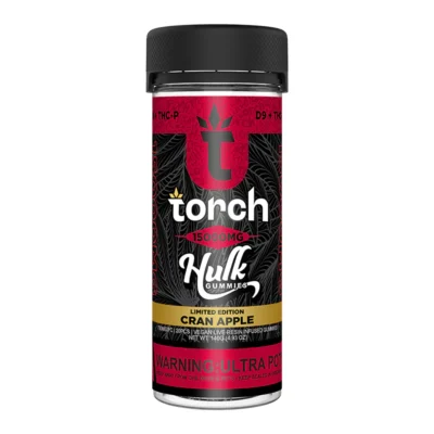 Torch Live Resin D9 + THCP Hulk Gummies 15000mg Cran Apple