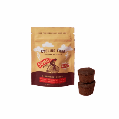 Cycling Frog Chocolate Brownie Bites 50mg THC + 100mg CBD