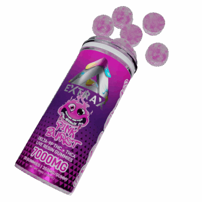 Delta Extrax 7000mg Adiós Blend Gummies - Pink Burst (Hybrid)