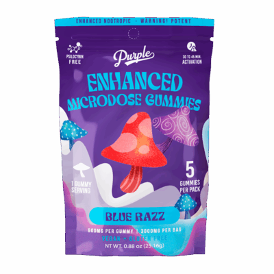 Purple Organics Mushroom Enhanced Microdose Gummies - 5CT
