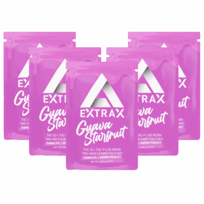 Delta Extrax Lights Out Live Resin THC-JD + THC-P 300mg Gummies - Guava Starfruit