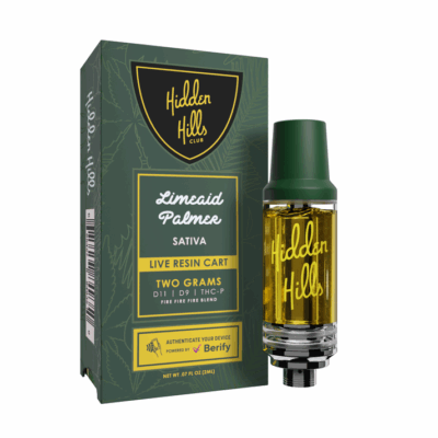 Hidden Hills Live Resin Cart - 2g Cartridge Fire Fire Blend | Limeade Palmer (Sativa)