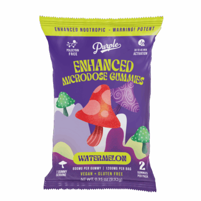 Purple Mushroom Enhanced Microdose Gummies - 2CT - Watermelon