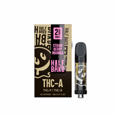 Half Bak’d THC-A - 2G Cartridge - Strawberry Mamba (Indica)