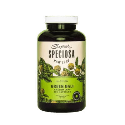 Super Speciosa Green Bali Kratom Capsules 320ct