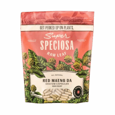 Super Speciosa Red Maeng Da Kratom Capsules 1000ct