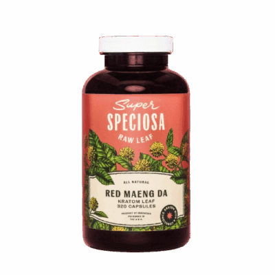 Super Speciosa Red Maeng Da Kratom Capsules 320ct