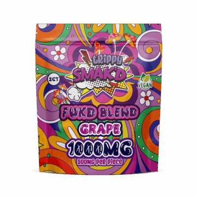 Trippy Smak'd 1000mg Fukd Blend Mushroom Gummies - Grape2