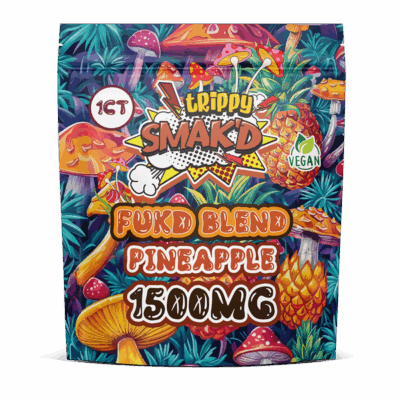 Trippy Smak'd 1500mg Fuk'd Blend Mushroom Gummies Pineapple