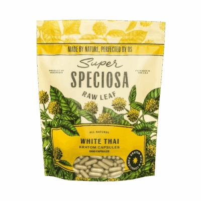 White Thai Kratom Capsules 1000ct