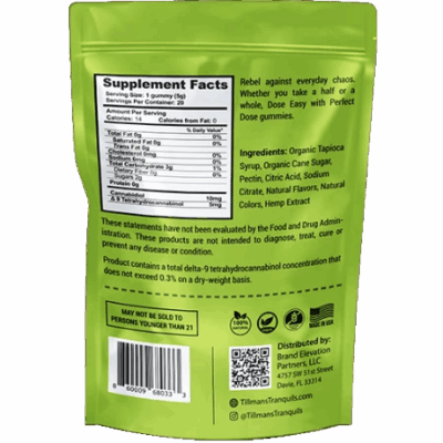 Tillman Tranquils CBD:THC Gummies Green Apple