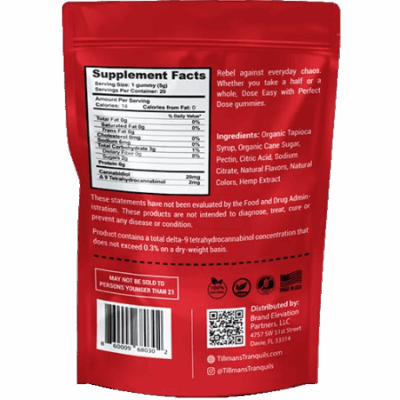 Tillman Tranquils CBD Sleep Gummies With THC Cherry