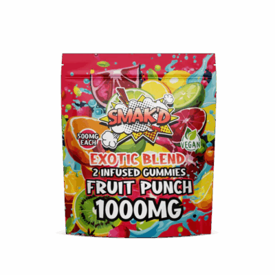 fruit punch delta 8 thc infused gummies - 1000 MG