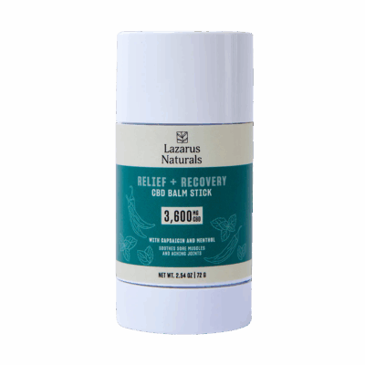 Lazarus Naturals CBD BALM STICK, RELIEF + RECOVERY
