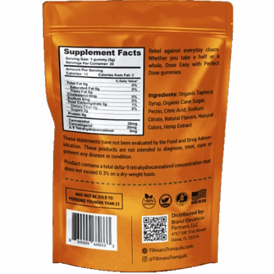 Tillman Tranquils CBD:CBG:THC Gummies Pineapple