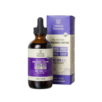 Lazarus Naturals ORGANIC CBD+CBG TINCTURE, 25MG CBD ; 25MG CBG / ML