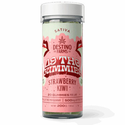 Destino Farms D9 THC 500mg Gummies - Strawberry Kiwi (Sativa)
