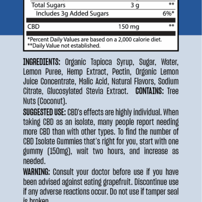 Lazarus Naturals CBD Gummies, High Potency - Lemon2