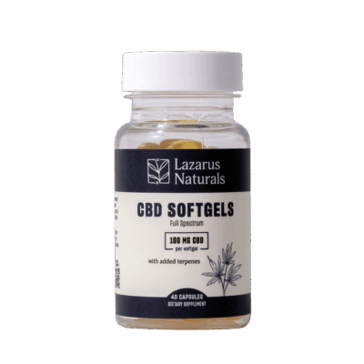 Lazarus Naturals CBD Softgels, 100MG - 40CT