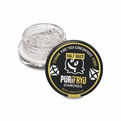 Half Bak'd Purifryd Diamonds 2g THC-A Concentrates - Lemon Kush (Hybrid)